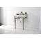 Kingston Brass 30 Carrara Marble Console Sink with Stainless Steel Legs, Marble WhitePolished Nickel LMS30MOQ6 - alternate 6